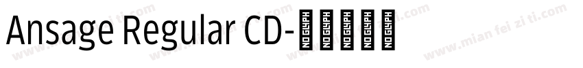 Ansage Regular CD字体转换